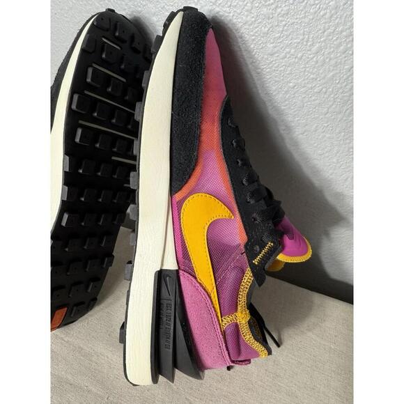 Nike Waffle One Active Fuchsia Pink Yellow Black DC2533-600 Women's Shoes - Picture 6 of 9